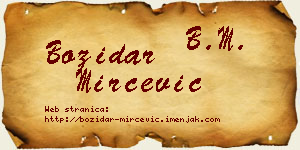 Božidar Mirčević vizit kartica